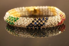 hammerman_diamond_emerald_sapphire_ruby_bracelet